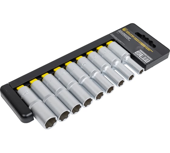 Изображение товара Набор удлиненных торцевых головок 1/2 SuperLock 9шт, 8-17мм Berger BG BG2030