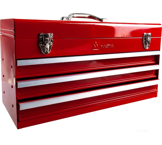 Изображение товара Инструментальный ящик МАСТАК 3 полки, красный 511-03530R