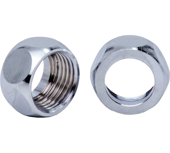 Изображение товара Комплект для вальцевания Kofulso 3/4" (2 гайки латунных, 2 прокладки резиновых, 2 стопорных кольца нерж.) КДВ 3/4"