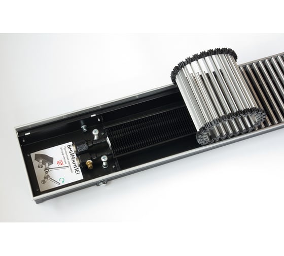 Изображение товара Внутрипольный водяной конвектор KVZ с решеткой KVZ-180-70-2000-UA/RRA-180-2000-A