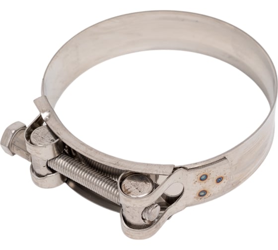 Изображение товара Усиленный хомут TITAN LOCK 92-97 мм, нержавеющая сталь лента+болт AISI 304 TL92-97RCSS
