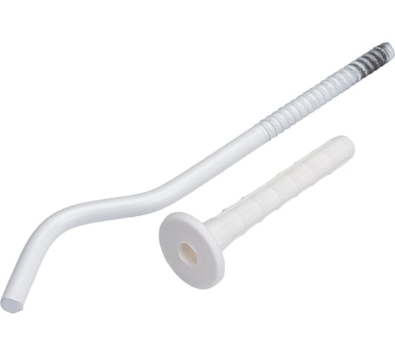 Изображение товара Кронштейн для радиатора с дюбелем, диам. 7,5х180 мм белый MasterProf ИС.030110