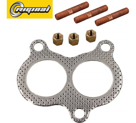 Изображение товара РК приемной трубы для а/м Г-3302, УАЗ с дв. 4216 (прокладка,шпильки,гайки латунь) Riginal RG23107-1203240-01