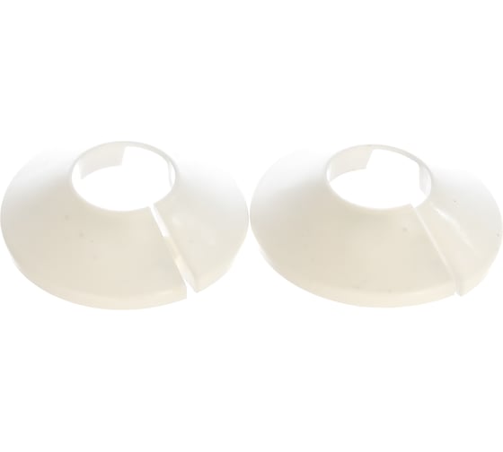 Изображение товара Декоративная чашка отражатель MasterProf 55х20х12 мм, разъемная, пластик, белая, 2 шт ИС.130727