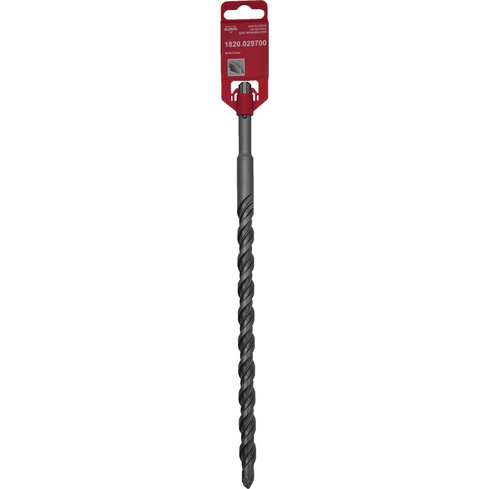 Изображение товара Бур SDS+ (16х250х310мм) Elitech 1820.029700 185977 Изображение товара Бур SDS+ (16х250х310мм) Elitech 1820.029700 185977