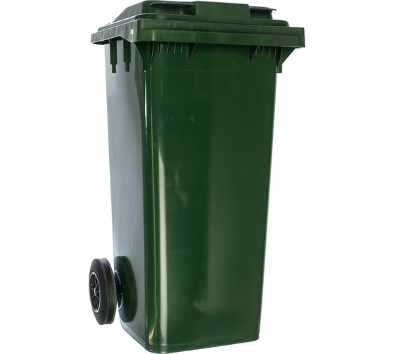 Изображение товара Мусорный контейнер (120 литров с крышкой, зеленый) Пластик Система 23.C29