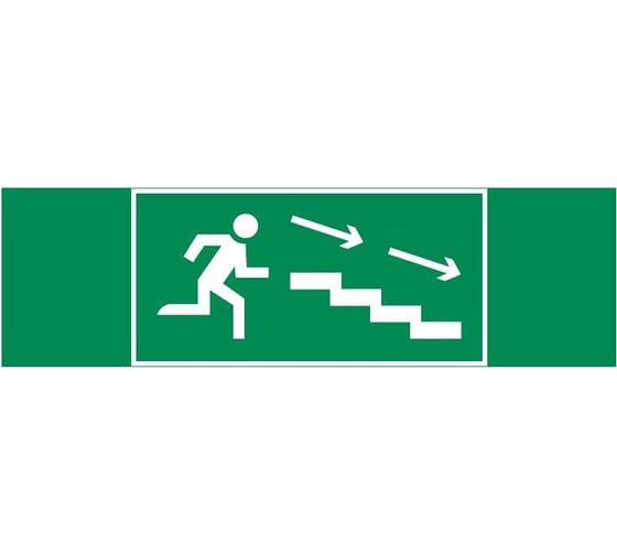 Изображение товара Пиктограмма VARTON "по лестнице вниз вправо" 310x90мм для аварийно-эвакуационного светильника basic ip65 V5-EM02-60.002.037