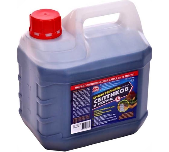 Изображение товара Средство для септиков и колец 3 л, биоактиватор для бактерий, выгребных ям, дачных туалетов Артель Золотарь 2010103