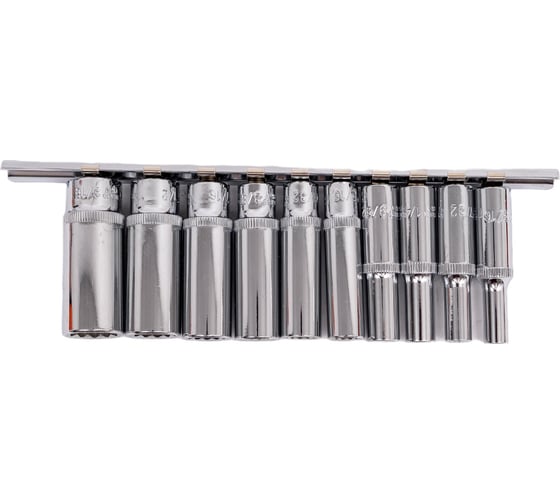 Изображение товара Набор торцевых головок 12-гранных (3/16"-9/16"; 1/4"; 10 шт.) Ombra 914910 55548
