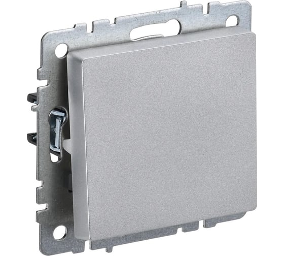 Изображение товара 1-клавишный перекрестный выключатель IEK Brite 10а вс10-1-3-бра алюминий BR-V13-0-10-K47