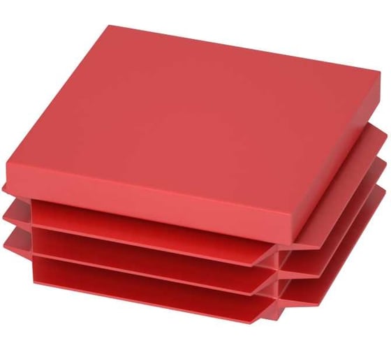 Изображение товара Заглушка для страт-профиля Система КМ 41х41 мм RAL 3020 Красный LO9901 ZU41-41 RAL3020