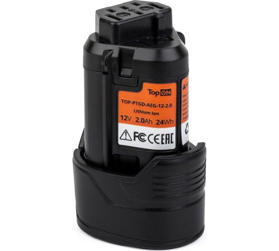 Изображение товара Аккумулятор для AEG BS 12C 12V 2.0AH (LI-ION) PN: 4932430165 TopOn TOP-PTGD-AEG-12-2.0