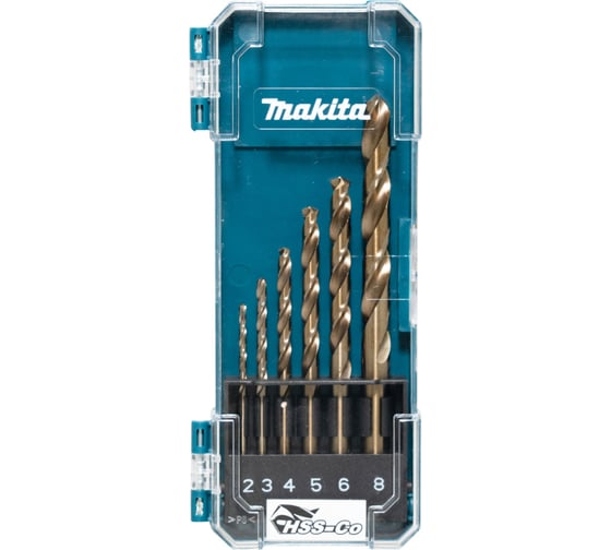 Изображение товара Набор сверл (6 шт.; 2,3,4,5,6,8 мм; HSS-Co) Makita D-75758