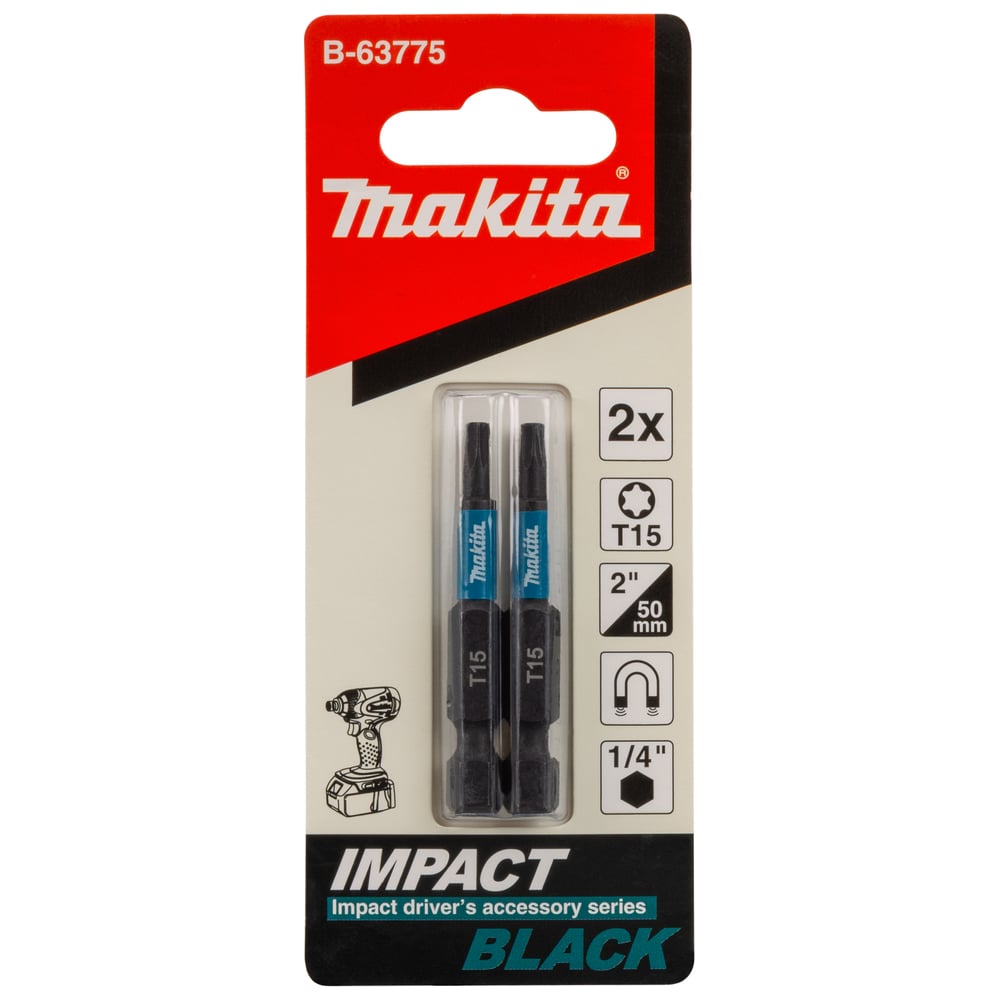 Изображение товара Насадка Impact Black T15 50 мм для шуруповертов Makita 2 шт