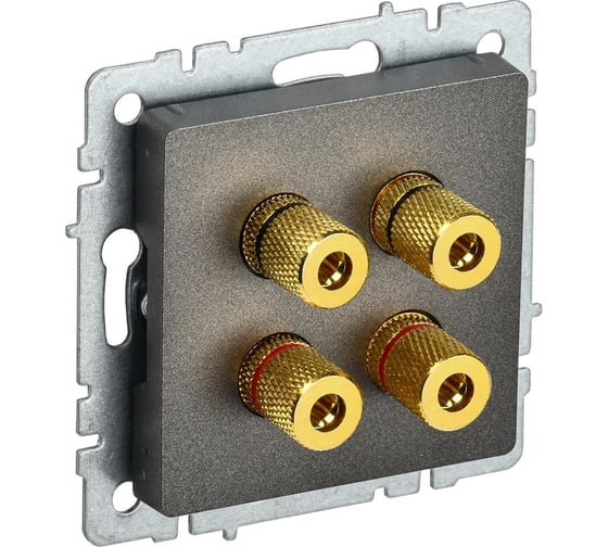 Изображение товара 4-местная аудиорозетка IEK Brite ра10-бртб темная бронза BR-S40-K45