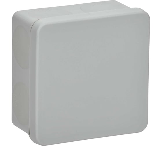 Изображение товара Распаячная коробка IEK км42455 о/п 100x100x50мм ip67 8 вв. серая UKO21-100-100-050-K41-66