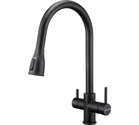 Изображение товара Смеситель для кухни Paulmark LANGE, черный,  La214212-BLM
