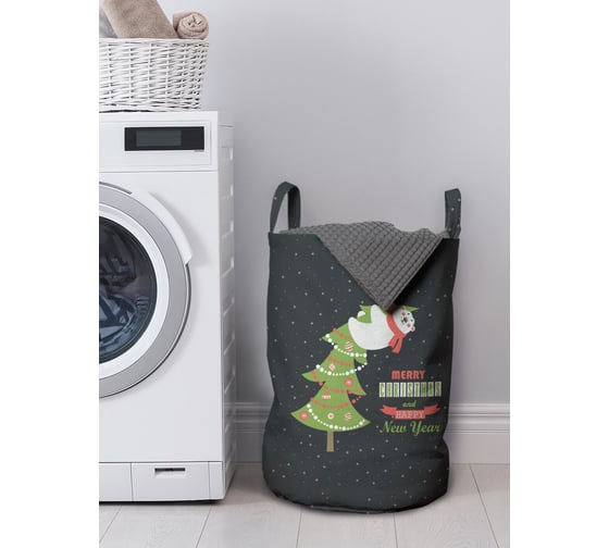 Изображение товара Корзина для хранения вещей JOYARTY мишка на елке 35x50 см gaba_419853_M