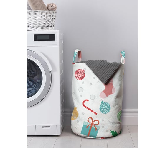 Изображение товара Корзина для хранения вещей JOYARTY санта в снегу 35x50 см gaba_419820_M