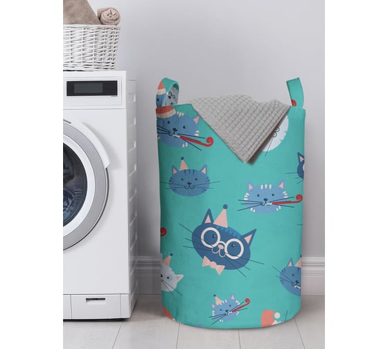 Изображение товара Корзина для хранения вещей JOYARTY праздничные коты 40x60 см gaba_419818_L