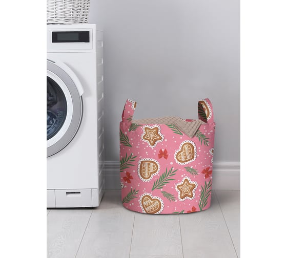 Изображение товара Корзина для хранения вещей JOYARTY новогодние пряники 35x35 см gaba_419871_S