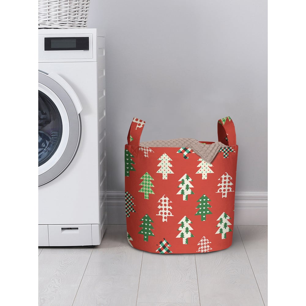 Изображение товара Корзина для хранения вещей JOYARTY скандинавские елочки 35x35 см