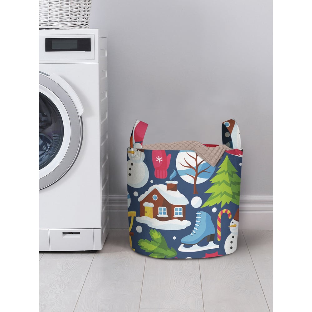 Изображение товара Корзина для хранения вещей JOYARTY Новогоднее настроение 35x35 см овальная