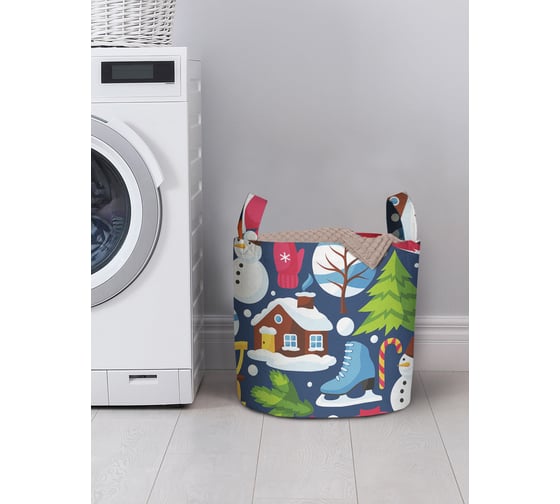 Изображение товара Корзина для хранения вещей JOYARTY новогоднее настроение 35x35 см gaba_419866_S