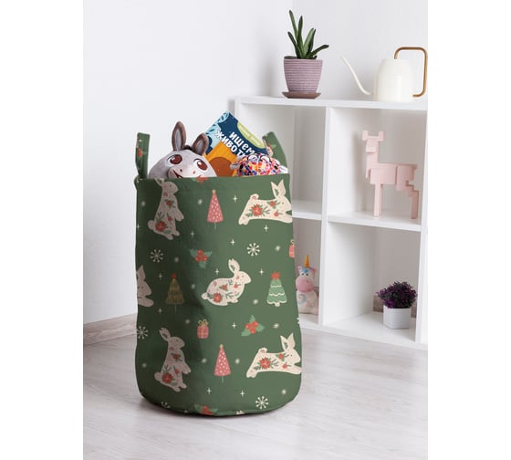 Изображение товара Корзина для игрушек JOYARTY новогодний зайчик 35x50 см toba_419828_M