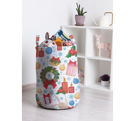 Изображение товара Корзина для игрушек JOYARTY новогодние снеговики 35x50 см toba_419872_M