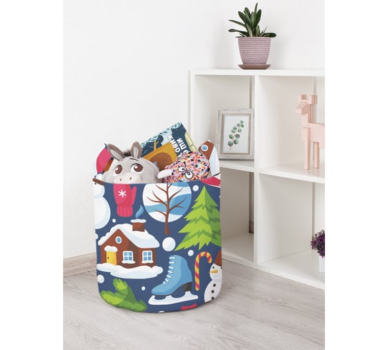Изображение товара Корзина для игрушек JOYARTY новогоднее настроение 35x35 см toba_419866_S