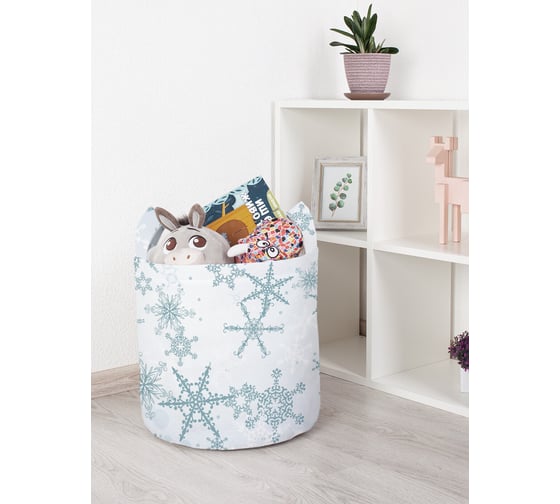 Изображение товара Корзина для игрушек JOYARTY иней снежинок 35x35 см toba_419800_S