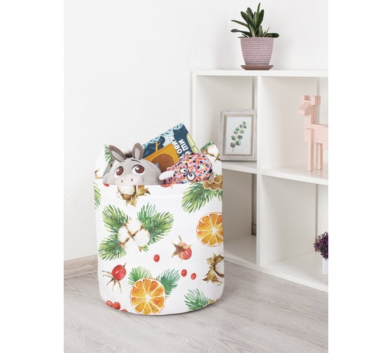 Изображение товара Корзина для игрушек JOYARTY рождественский натюрморт 35x35 см toba_380833_S