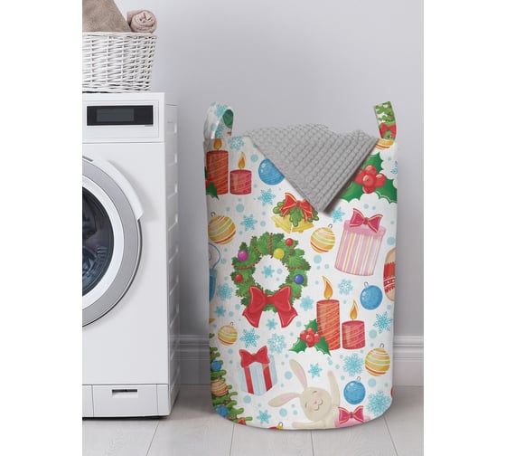 Изображение товара Корзина для хранения вещей JOYARTY новогодние снеговики 40x60 см gaba_419872_L