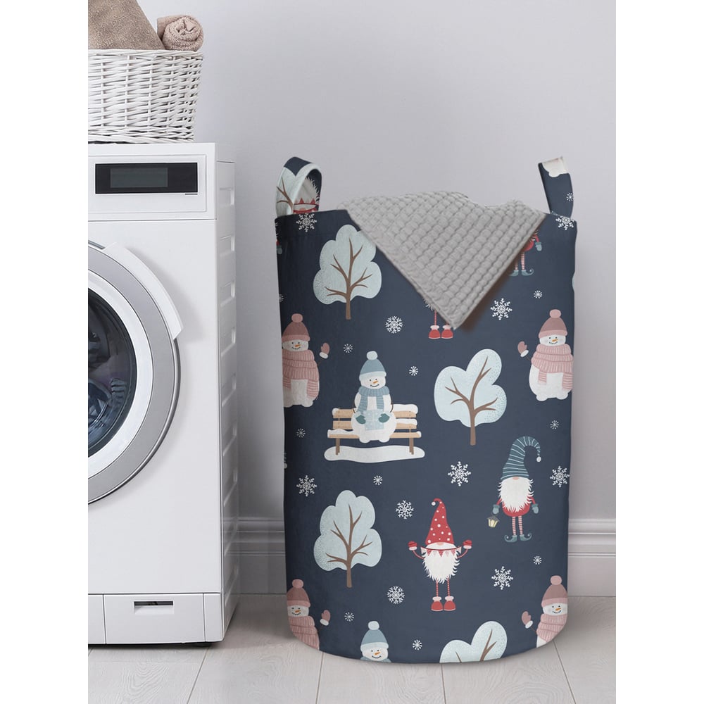 Изображение товара Корзина для хранения вещей JOYARTY снеговик в шапочке 40x60 см