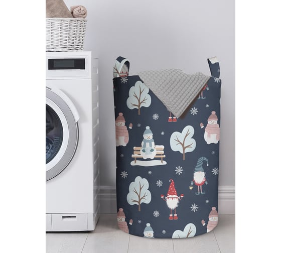 Изображение товара Корзина для хранения вещей JOYARTY снеговик в шапочке 40x60 см gaba_419832_L