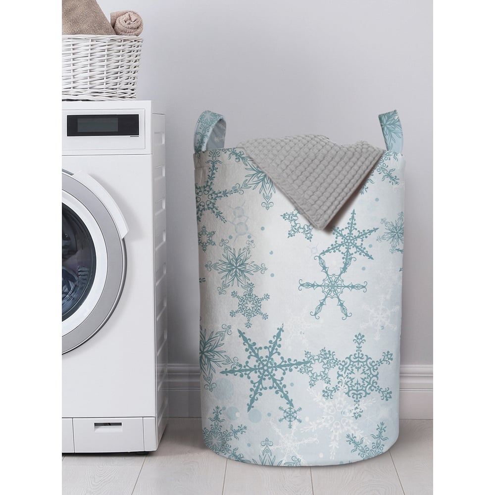 Изображение товара Корзина для хранения вещей JOYARTY иней снежинок 40x60 см овальная