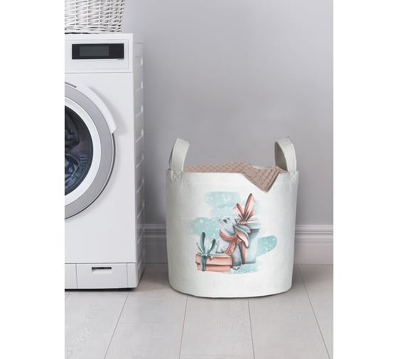 Изображение товара Корзина для хранения вещей JOYARTY зайка с подарком 35x35 см gaba_419846_S
