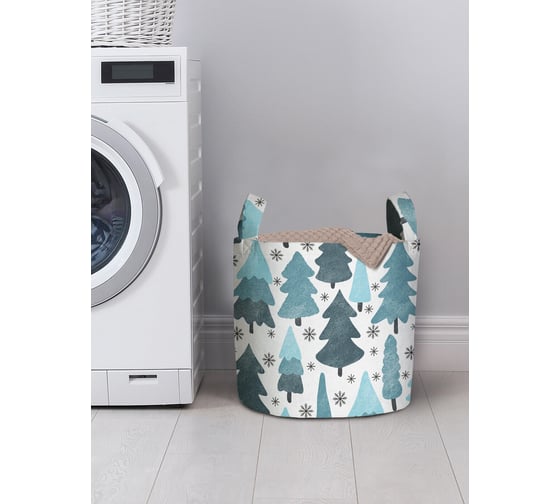 Изображение товара Корзина для хранения вещей JOYARTY зима в лесу 35x35 см gaba_419839_S