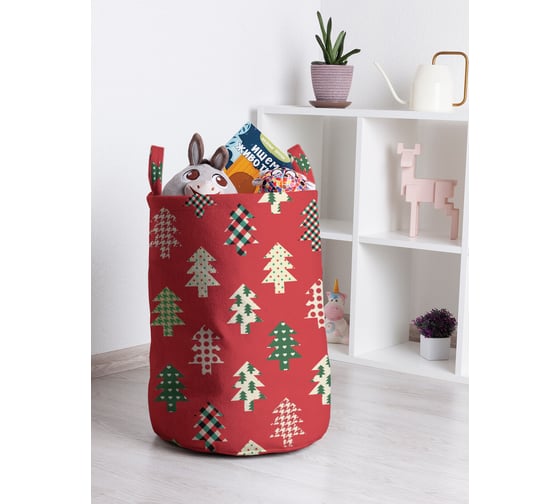 Изображение товара Корзина для игрушек JOYARTY скандинавские елочки 35x50 см toba_419883_M