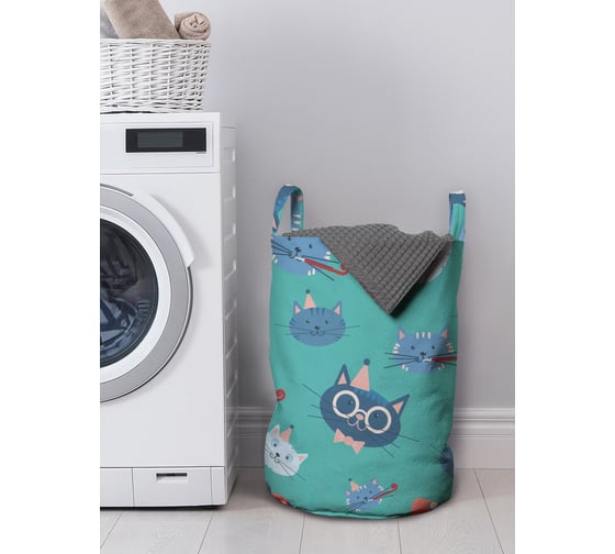 Изображение товара Корзина для хранения вещей JOYARTY праздничные коты 35x50 см gaba_419818_M