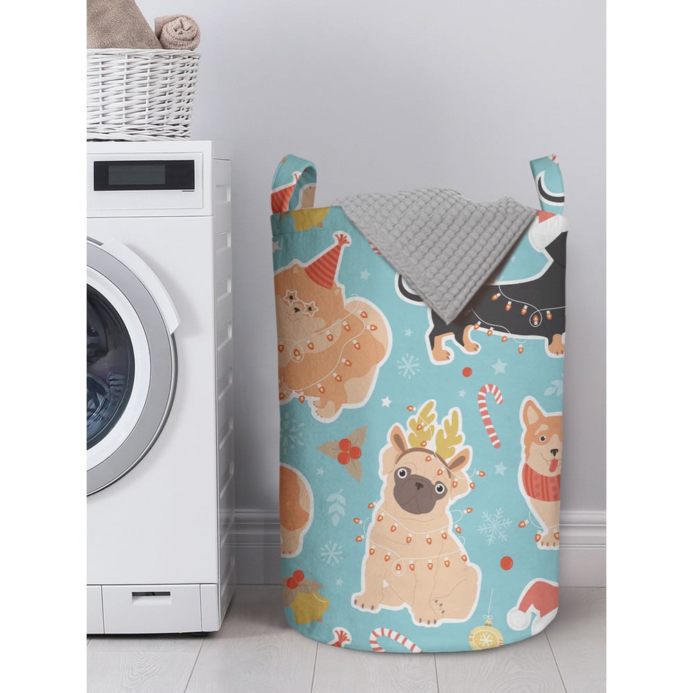 Изображение товара Корзина для хранения вещей JOYARTY собачья вечеринка 40x60 см стильная и практичная