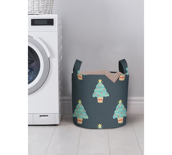 Изображение товара Корзина для хранения вещей JOYARTY поле из елок 35x35 см gaba_419834_S