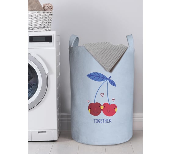 Изображение товара Корзина для хранения вещей JOYARTY Вишинки вместе 40x60 см gaba_422698_L