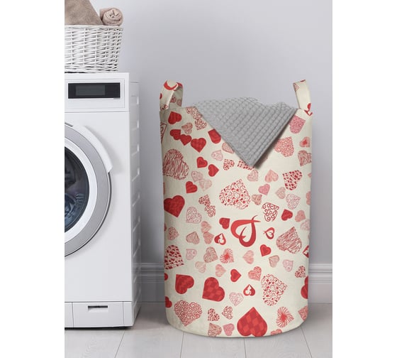 Изображение товара Корзина для хранения вещей JOYARTY Разнообразные сердечки 40x60 см gaba_422626_L