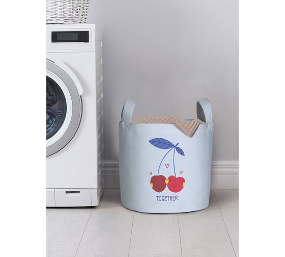 Изображение товара Корзина для хранения вещей JOYARTY Вишинки вместе 35x35 см gaba_422698_S