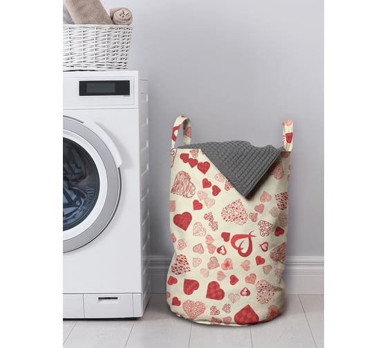 Изображение товара Корзина для хранения вещей JOYARTY Разнообразные сердечки 35x50 см gaba_422626_M