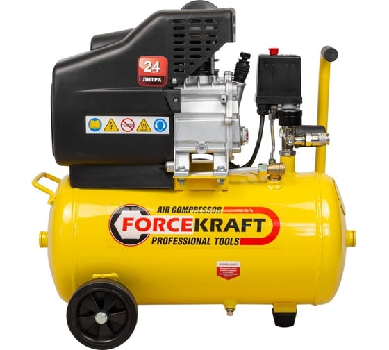 Изображение товара Поршневой компрессор с прямым приводом ресивер Forcekraft fk-bm20/24 24 л, 8 бар, 138 л/м, 1100 w, 230 v 54661
