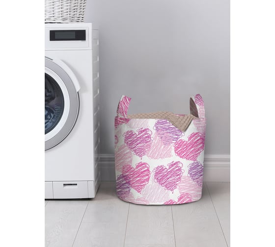 Изображение товара Корзина для хранения вещей JOYARTY Мелковые сердечки 35x35 см gaba_422623_S