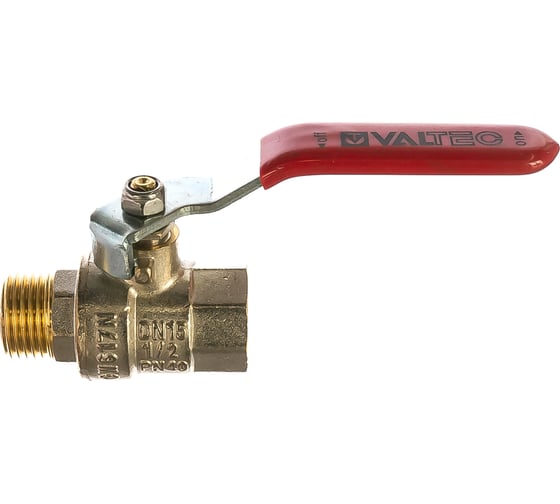 Изображение товара Шаровой кран, стальная рукоятка 1/2 вн.-нар. Valtec BASE VT.215.N.04